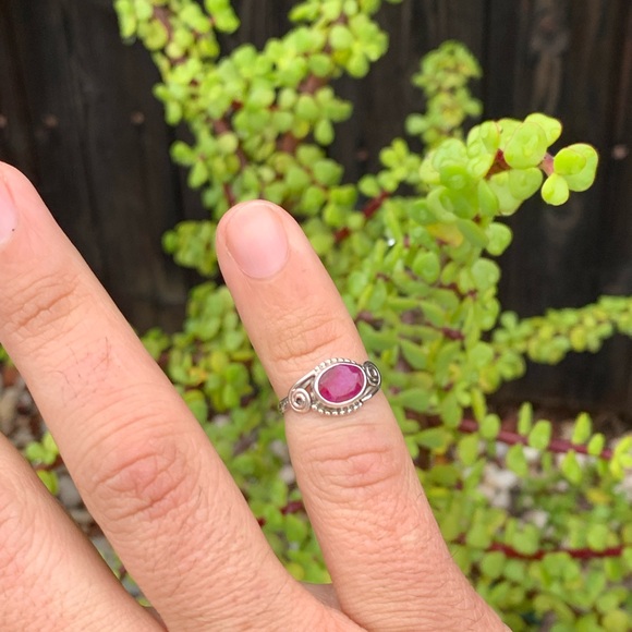 Silver Ruby Ring - Picture 2 of 6